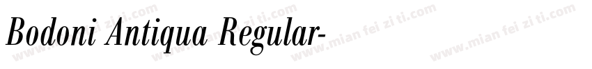 Bodoni Antiqua Regular字体转换